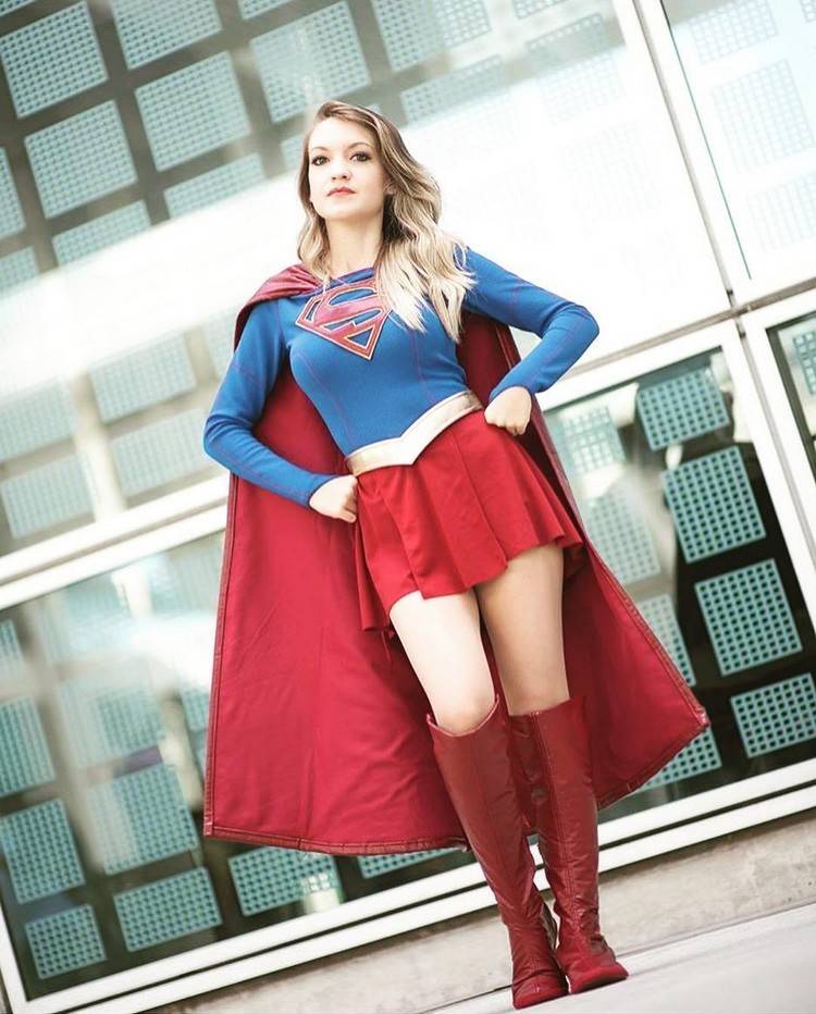Superwoman Kostüm cosplay-rock-bluse-gürtel-stiefel