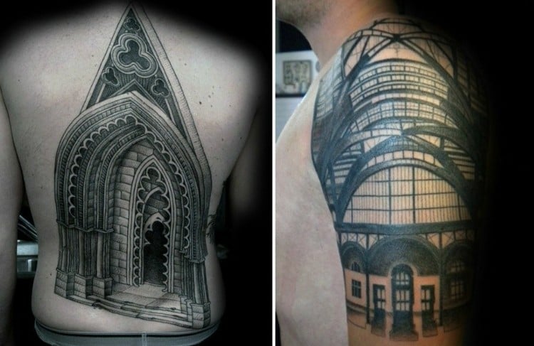 tattoo-motive-architektur-gothische-kirche-eingang-bahnhof-fenster-glas