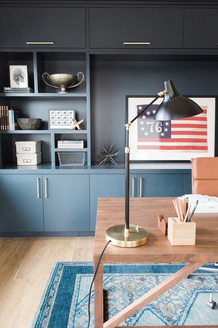 vintage-teppiche-modern-interior-büro-home-office-petrolblau