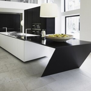 design-küchen-unregelmäßig-design-futuristisch-schwarz-weiß