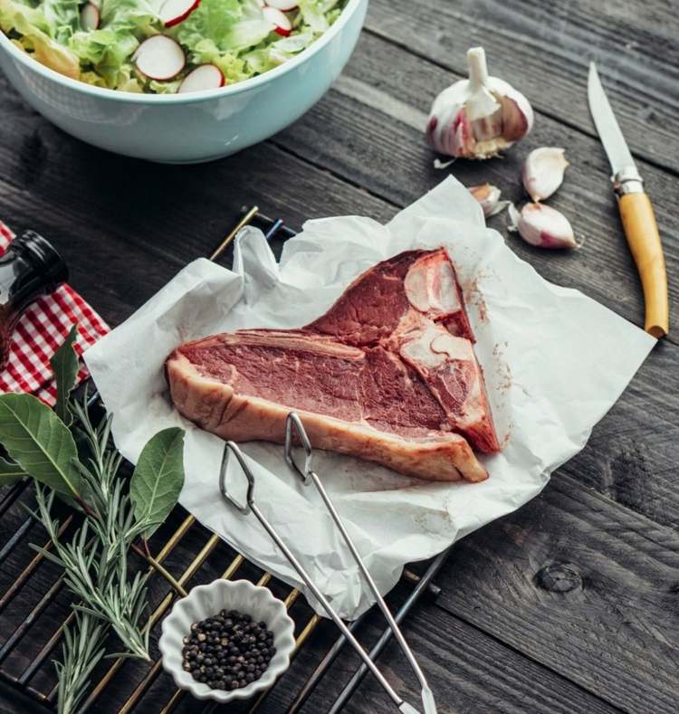 fitness rezepte abendessen-steak-salat-beilage-rezeptideen