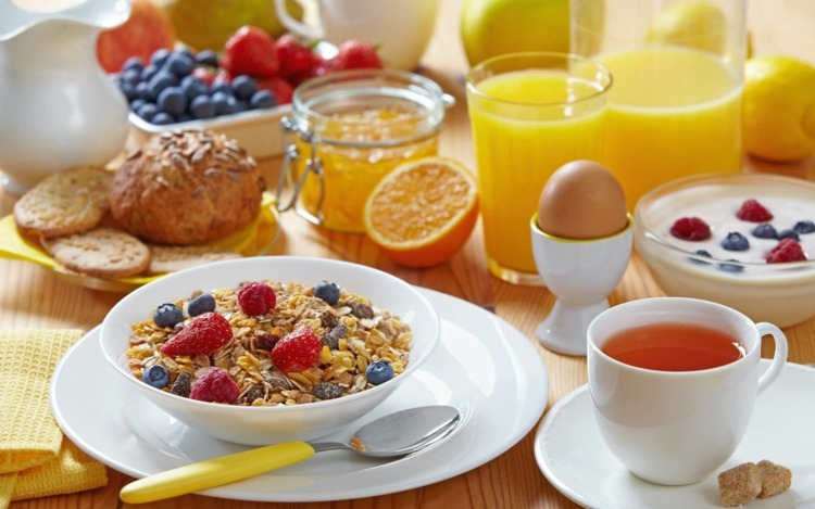 fitness rezepte frühstück-müsli-ideen-pfannkuchen-waffeln