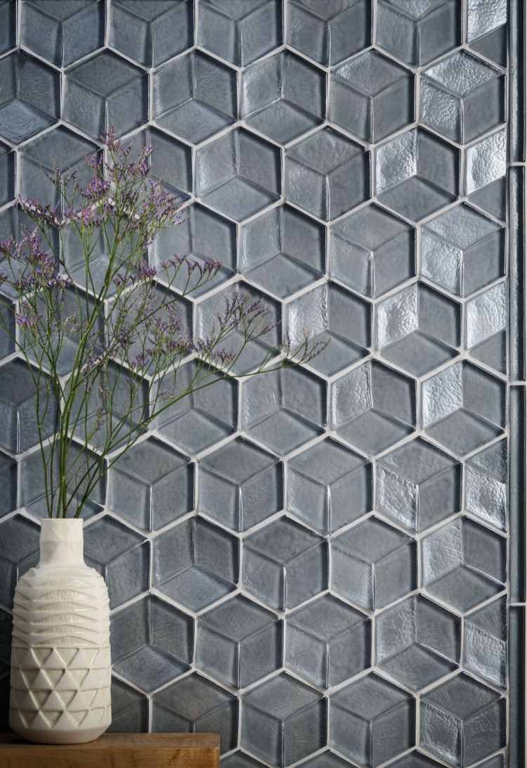 hexagon-fliesen-glas-3d-optik-grau-schlicht-wände-verkleiden