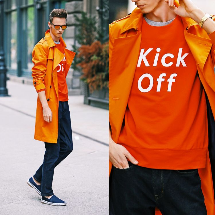 modetrends-männer-2017-2018-orange-farbe-sportlich-trenchcoat