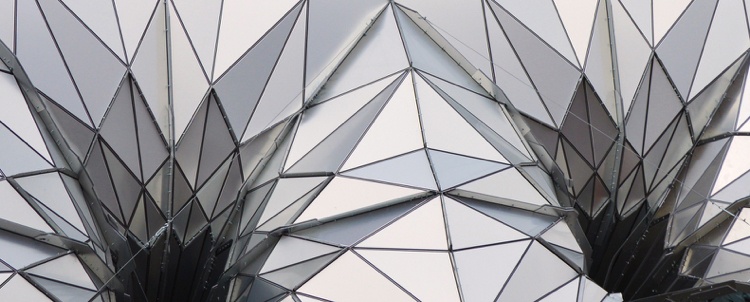 Origami Architektur -strukturen-konzept-faltkunst-idee