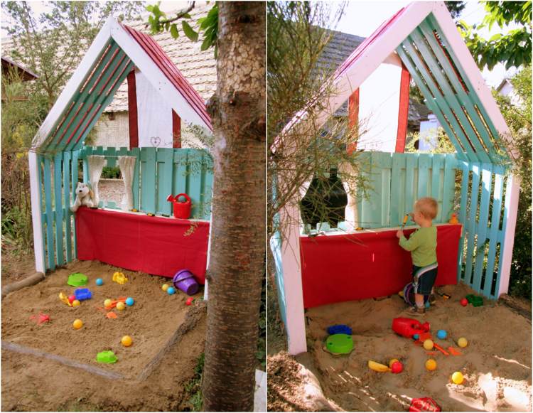 palettenmöbel-selber-bauen-garten-kinderspielhaus-sand
