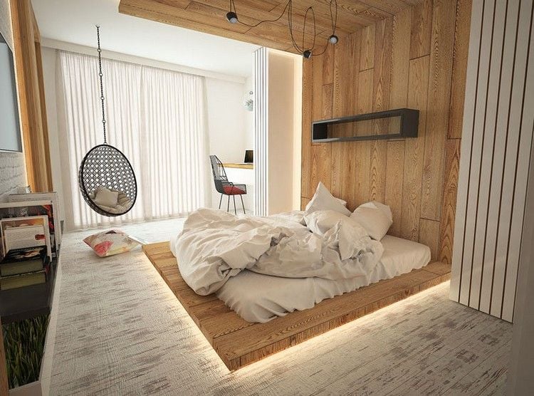 schlafzimmer-design-holz-boden-wand-decke-indirekte-beleuchtung