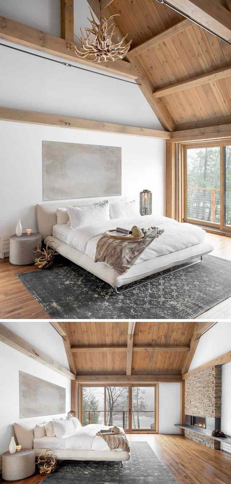 schlafzimmer-design-holz-dachschräge-einrichtungsideen