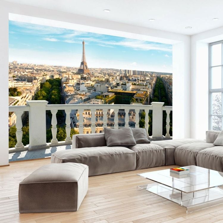 wand-fototapete-balkon-paris-skyline-geländer-romantisch-fenster-imitation