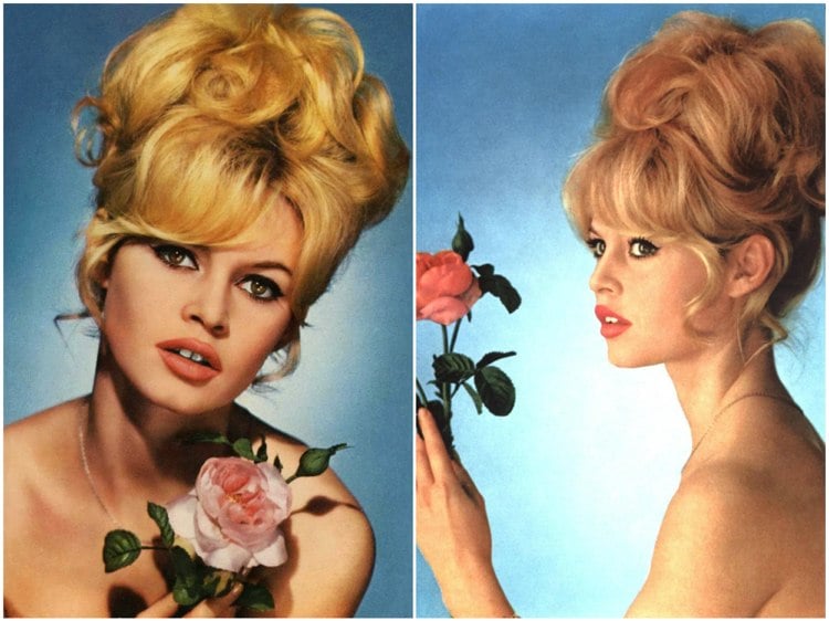 Brigitte Bardot Frisur voluminöser Dutt Pony
