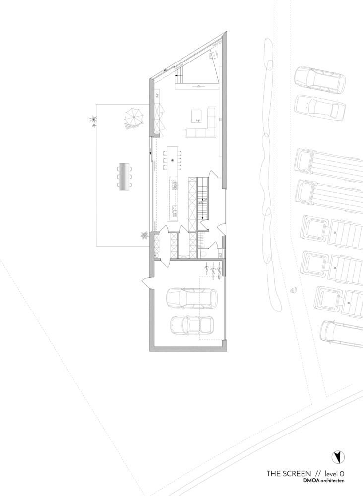 Grundriss Plan schmales Haus Garage Erdgeschoss