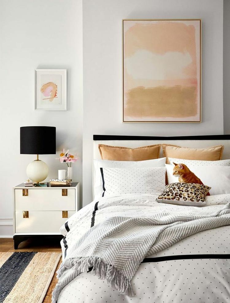 Schlafzimmer Trends gold beige lachsfarbe elegant einrichten