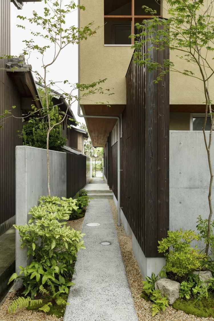 beton zaun aalbett haus japan platzsparend