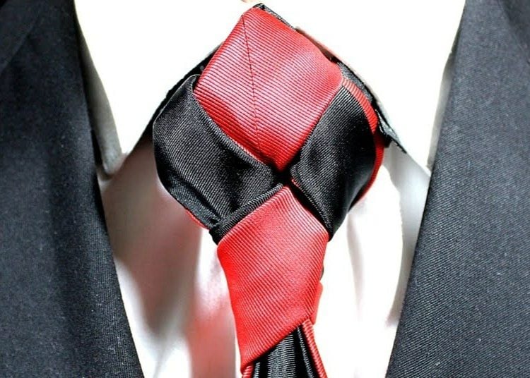 binden schlips doppelter harley quinn zwei krawatten rot schwarz originell