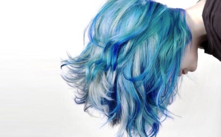 blaue haare ozean haarfarben trend blond hell