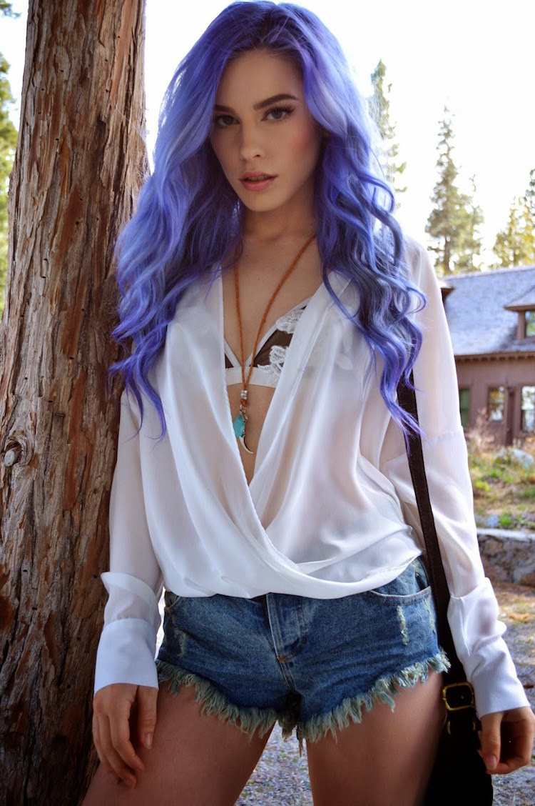 blaue haare ozean haarfarben trend lila sanft
