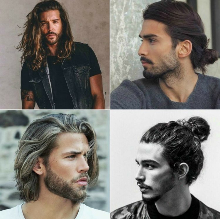 Männer mit bart und langen haaren