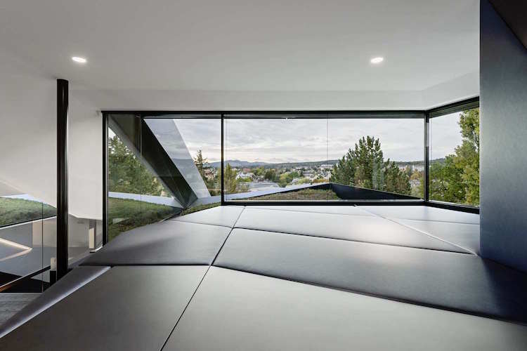 futurismus innenarchitektur panoramafenster aussicht