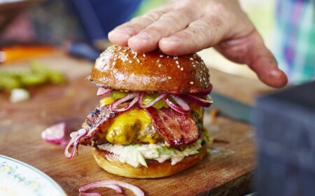 jamie oliver burger rezept buns fleisch sauce