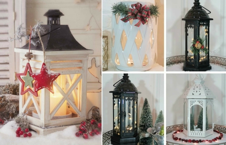 Wie Sie eine Laterne weihnachtlich dekorieren können - 7 tolle Dekoideen