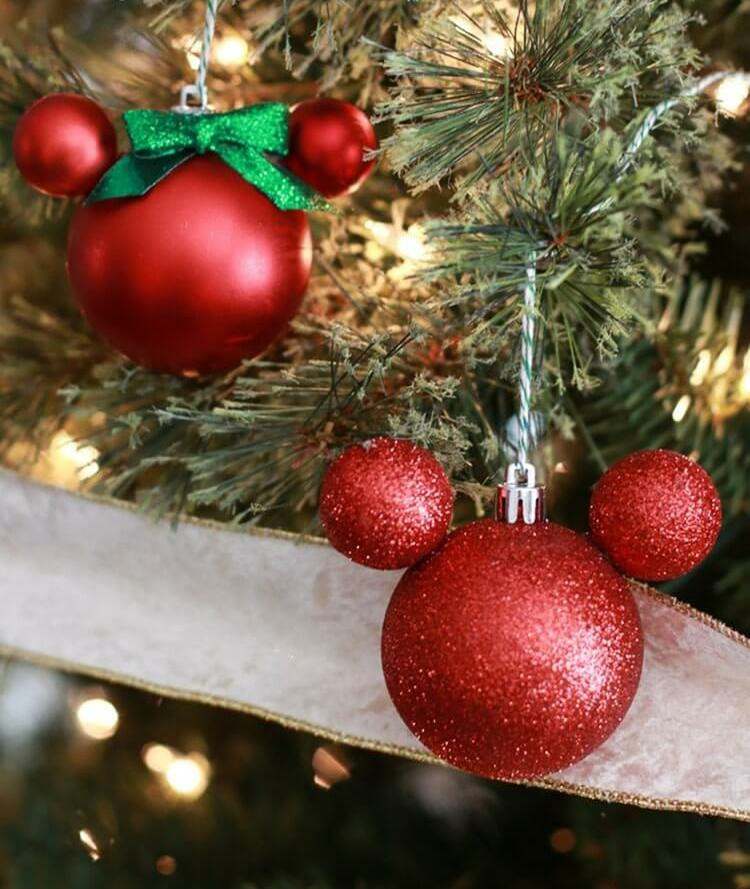 leicht christbaum ornamente mickey mouse