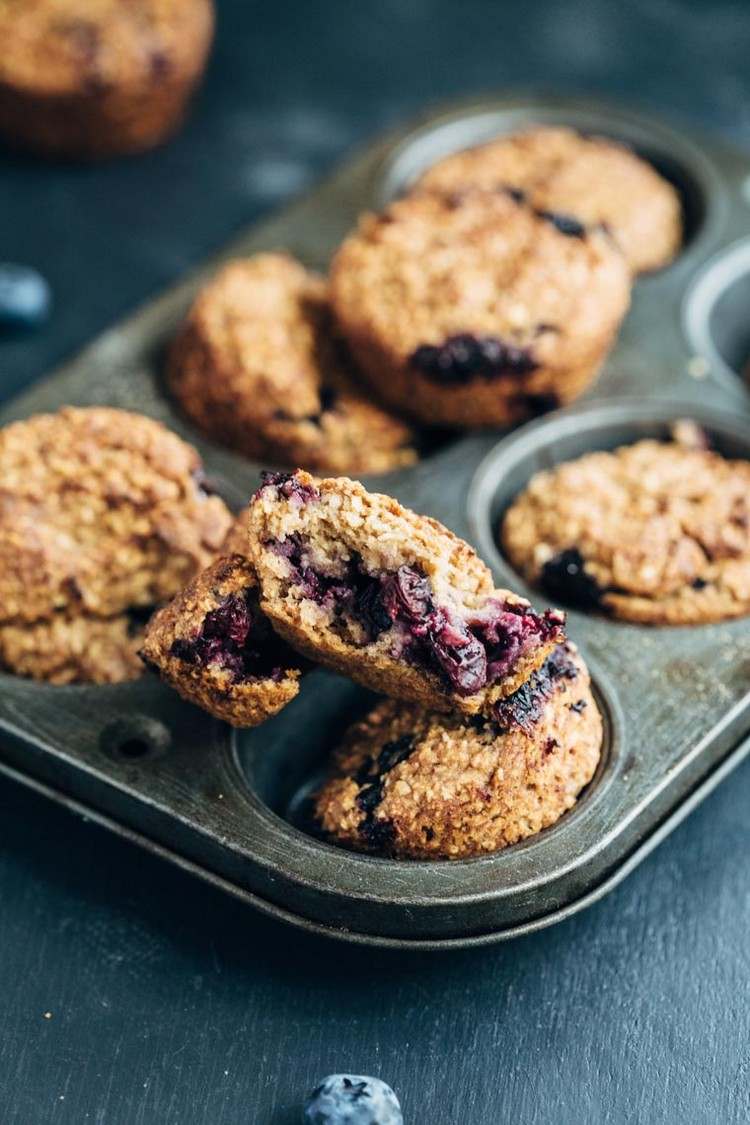 muffins blaubeeren dessert rezept kohlenhydrate