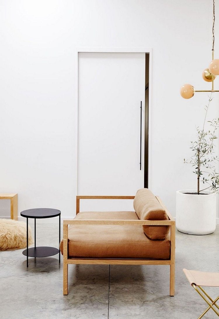 möbel ideen wohnzimmer trends sofa gestell minimalistisch