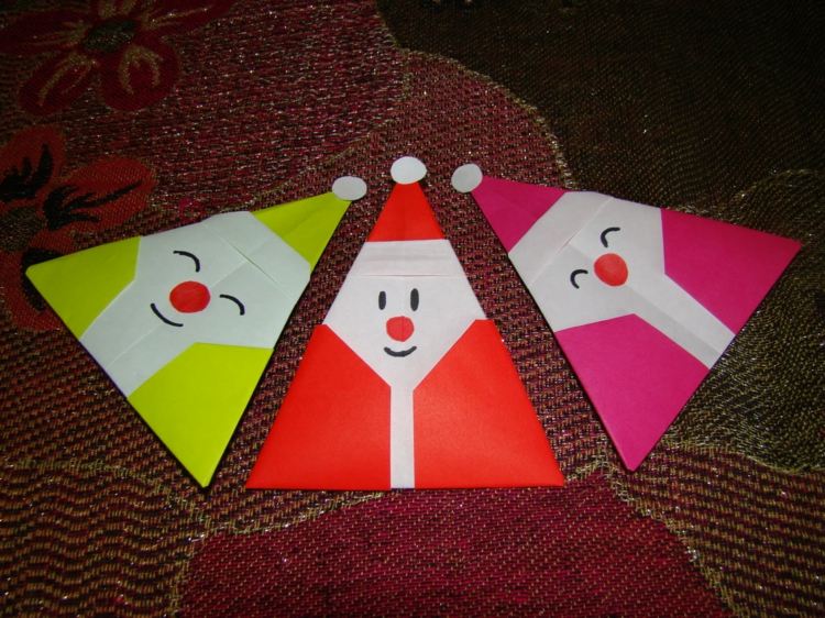 papier origami falten bastelideen weihnachten
