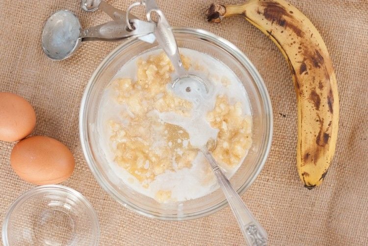 pfannkuchen rezept bananen pflanzenmilch frühstück