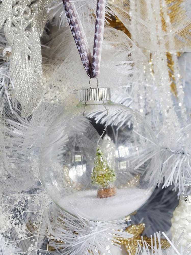 schneekugel basteln kindern weihnachtskugel glas