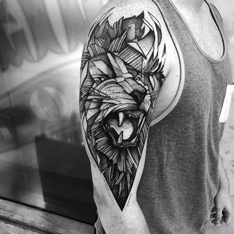 Männer frauen tattoos arm 8 Blätter