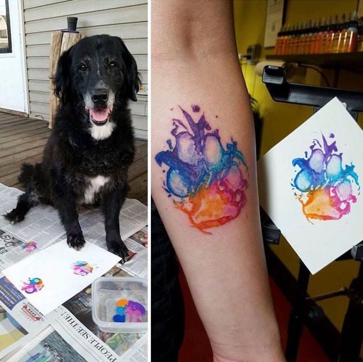 tattoos frauen bedeutung hundepfote einzigartig