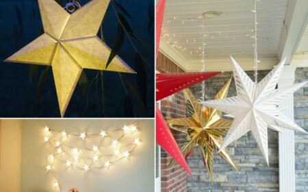 weihnachtsstern basteln mit beleuchtung papier ideen lichterketten veranda