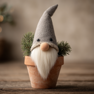 wichtel aus blumentopf basteln für weihnachten