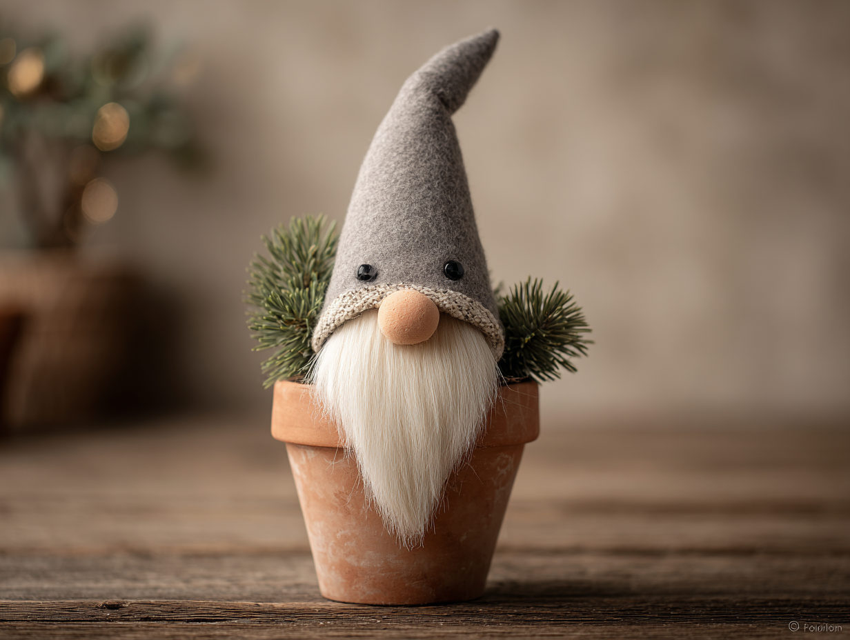 wichtel aus blumentopf basteln für weihnachten