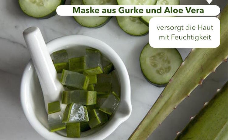 Aloe Vera Gurke Maske selber machen Feuchtigkeit