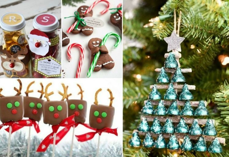 Süßigkeiten als Geschenke ideen basteln weihnachten anleitungen verpackung