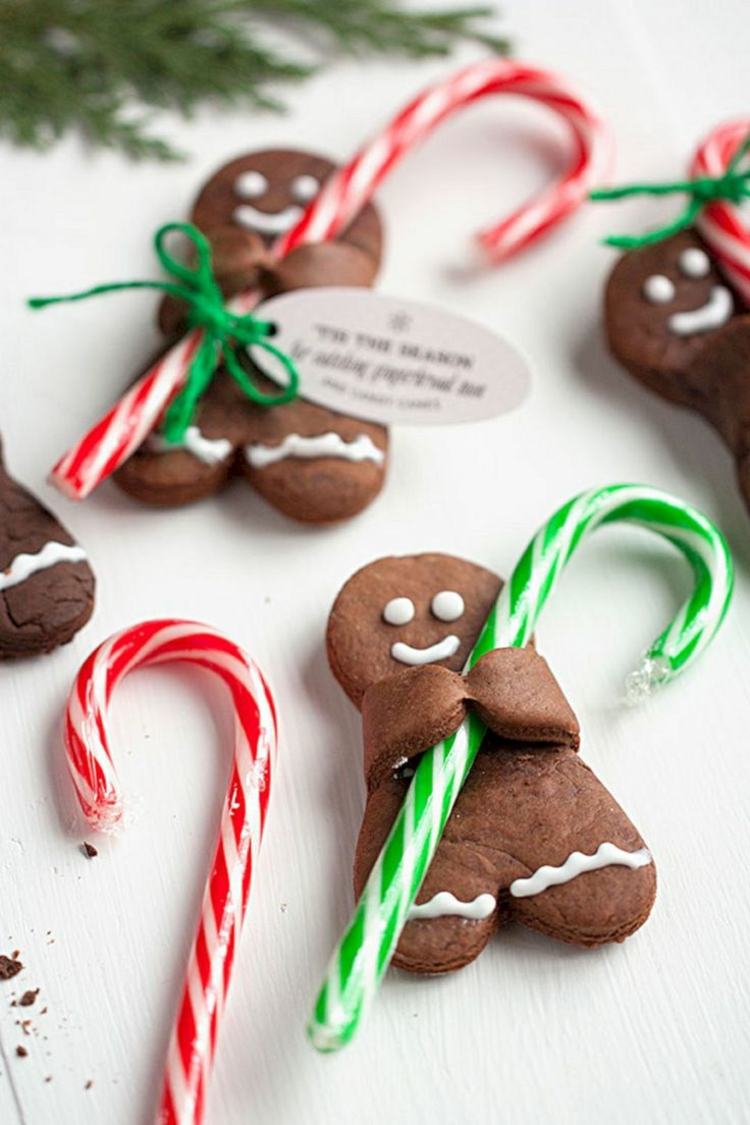Süßigkeiten als Geschenke lebkuchen zuckerstangen verschenken weihnachten