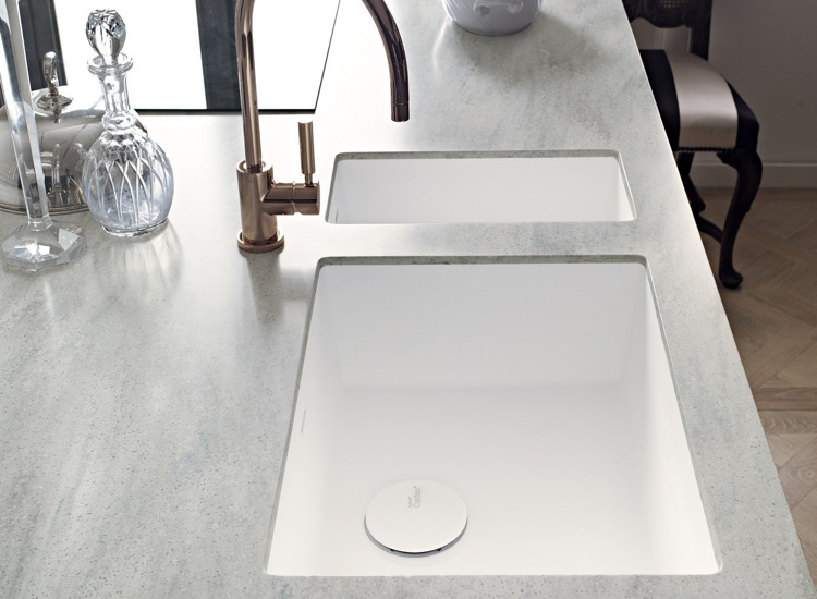 arbeitsplatte corian küche dupont elegant weiss marmor schick edel