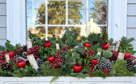 blumenkasten weihnachtlich dekorieren inspiration