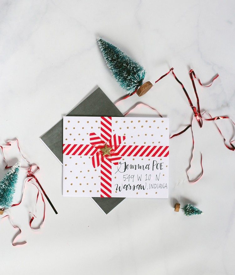 15 Ideen Wie Sie Einen Einfachen Briefumschlag Weihnachtlich Gestalten
