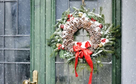 den hauseingang weihnachtlich dekorieren ideen für traumhafte deko
