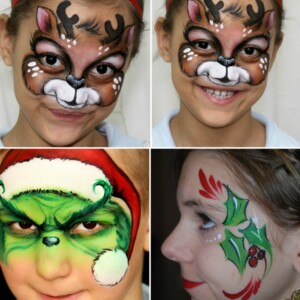 kinderschminken weihnachtsmotive ideen anleitungen selber machen make-up