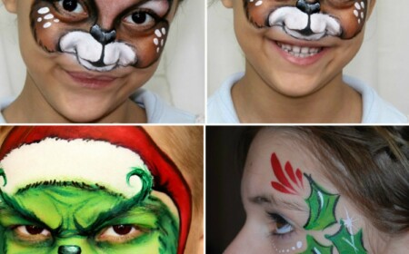 kinderschminken weihnachtsmotive ideen anleitungen selber machen make-up