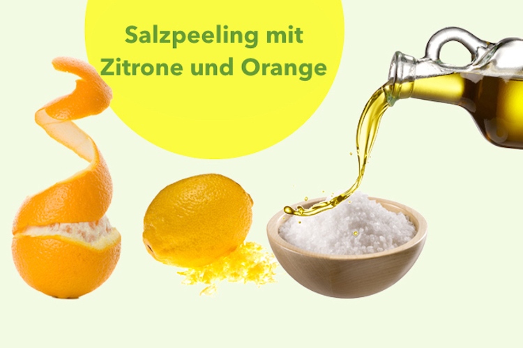 kosmetik selber machen zitrone Orange Peeling Olivenöl