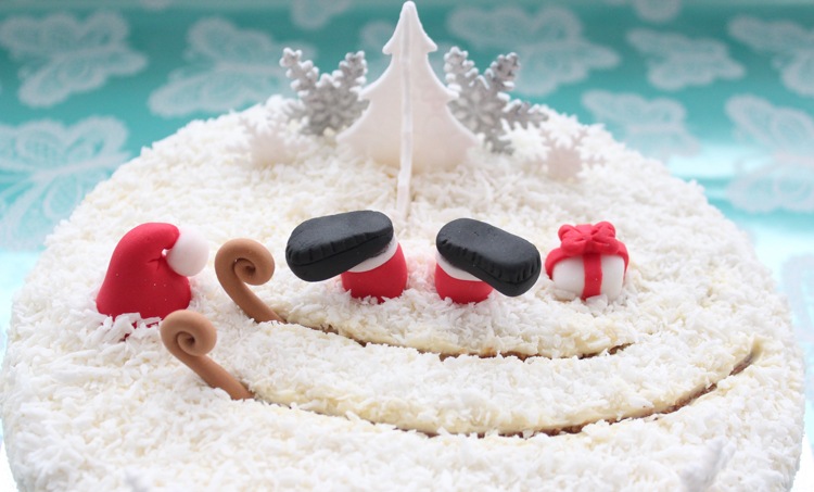 kuchen weihnachten dekorieren nikolaus torte kokoskuchen