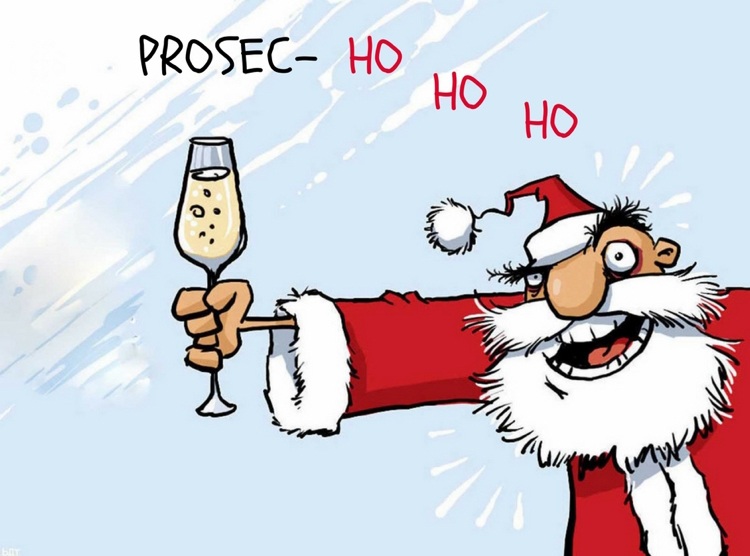 lustige weihnachtskarten weihnachtsmann prosec-ho-ho