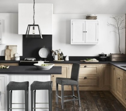 schiefer arbeitsplatte landhausstil küche skandinavisch tipps gestaltung
