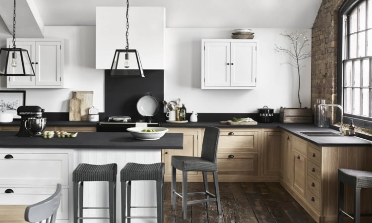 schiefer arbeitsplatte landhausstil küche skandinavisch tipps gestaltung