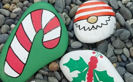 steine weihnachtlich bemalen festliche motive